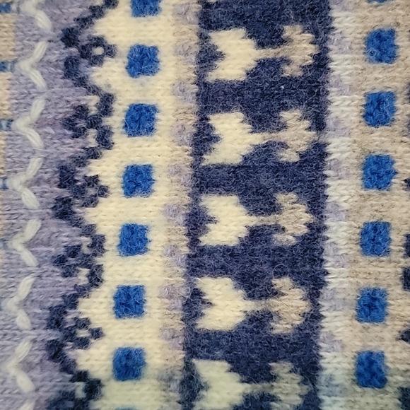 Made in Italy of Benetton Wool Sweater Knit Danish Pattern Scandinavian … - Picture 3 of 7